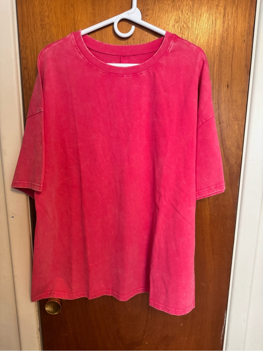 Bright Pink Washed Tee